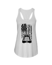 Truck and Flag Ladies Flowy Tank tile