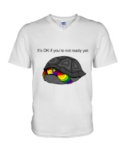 It's Ok If You're Not Ready V-Neck T-Shirt tile