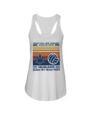 Volleyball Cannabis Make Me Happy Ladies Flowy Tank tile