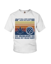 Volleyball Cannabis Make Me Happy Youth T-Shirt tile
