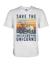 Save The Chubby Unicorns V-Neck T-Shirt tile