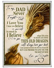 To My Dad Large Fleece Blanket - 60" x 80" front