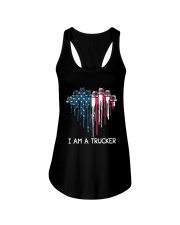 Truck In Heart Flag Ladies Flowy Tank tile