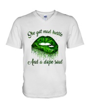 She Got Mad Hustle V-Neck T-Shirt tile