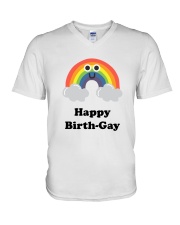 Happy Birth-Gay V-Neck T-Shirt tile