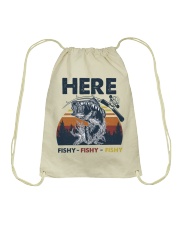 Here Fishy Fishy Fishy Drawstring Bag tile