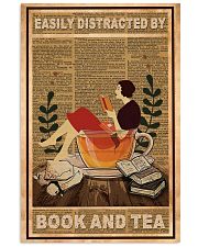 Easily Distracted By Book And Tea 11x17 Poster front