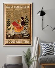 Easily Distracted By Book And Tea 11x17 Poster lifestyle-poster-1