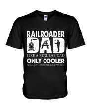 Railroader Dad V-Neck T-Shirt tile