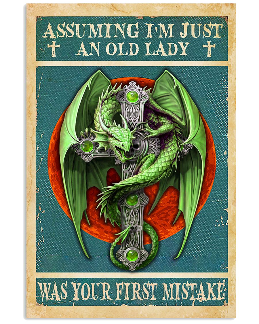 Old Lady Love Green Dragon 11x17 Poster
