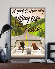 A Girl And Her Dog Living Life In Peace 11x17 Poster lifestyle-poster-2