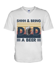 Shhh And Bring Dad Beer V-Neck T-Shirt tile