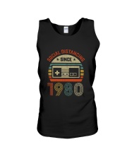 Vintage Social Distancing Since 1980 Unisex Tank tile
