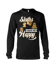 Sloths Make Me Happy Long Sleeve Tee thumbnail
