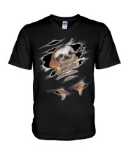 Sloth Scratch V-Neck T-Shirt thumbnail
