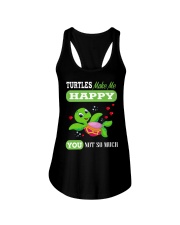 Turtles Make Me Happy Ladies Flowy Tank thumbnail