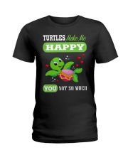 Turtles Make Me Happy Ladies T-Shirt thumbnail
