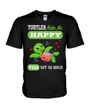 Turtles Make Me Happy V-Neck T-Shirt thumbnail