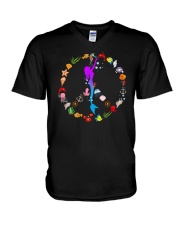 Peace Love And Mermaid V-Neck T-Shirt thumbnail