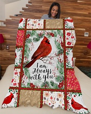 BLANKET I'M ALWAYS WITH YOU Large Fleece Blanket - 60" x 80" aos-coral-fleece-blanket-60x80-lifestyle-front-04