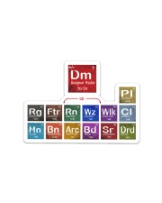 Periodic Table of DnD 13 Classes Sticker tile