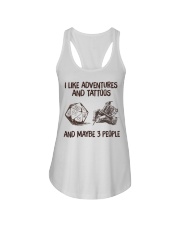 I Like Adventures and Tattoos and maybe 3 People Ladies Flowy Tank tile