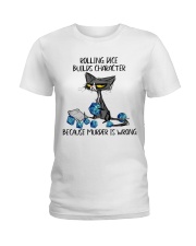 Rolling Dice Builds Character Ladies T-Shirt tile