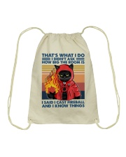 I Cast Fireball And I Know Things Drawstring Bag tile