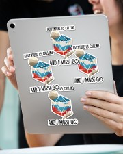 Adventure is Calling W Sticker - 4 pack (Vertical) aos-sticker-4-pack-vertical-lifestyle-front-11