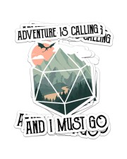 Adventure is Calling Bl Sticker - 4 pack (Vertical) front