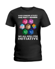 Roll For Initiative 7 BL D20 Ladies T-Shirt tile