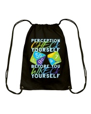 Perception Check Yourself Drawstring Bag tile