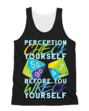Perception Check Yourself All-Over Unisex Tank tile