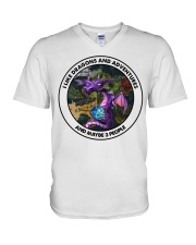 I Like Dragons And Adventures V-Neck T-Shirt tile