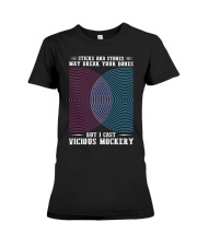 Stick and Stones May Break Your Bones Premium Fit Ladies Tee tile