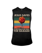 Jesus Saves Everyone Else Roll For Damage Sleeveless Tee tile