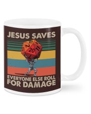 Jesus Saves Everyone Else Roll For Damage Mugs tile