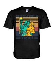 Liberty and Justice For All V-Neck T-Shirt tile