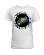 God Tirelessly Plays Dice Bl Ladies T-Shirt tile