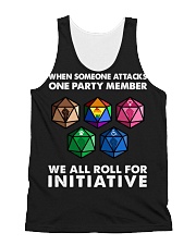 Roll For Initiative 10BL - BLM LGBT WR AR DIS All-Over Unisex Tank tile