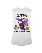 Reading Because Murder is Wrong Sleeveless Tee tile