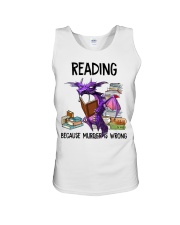 Reading Because Murder is Wrong Unisex Tank tile