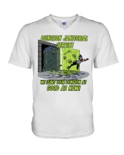 Dungeon Janitorial Service V-Neck T-Shirt tile
