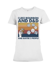 I Like Bourbon And DnD Premium Fit Ladies Tee tile
