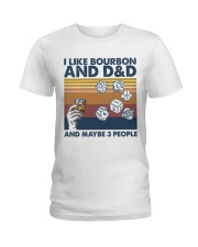 I Like Bourbon And DnD Ladies T-Shirt tile
