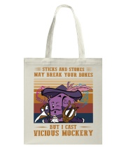 Sticks And Stones May Break Your Bones Bl Tote Bag tile