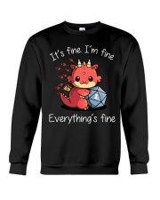 Everything's Fine Cute Dragon Crewneck Sweatshirt tile