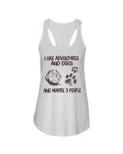 I Like Adventures and Dogs and Maybe 3 People Ladies Flowy Tank tile