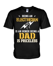 Being an Electrician Is Honor Being a Dad T-shirt V-Neck T-Shirt thumbnail