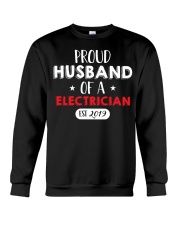 Proud Husband of an Electricican Est 2019 Crewneck Sweatshirt thumbnail